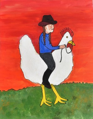Willie on a Chicken. David K